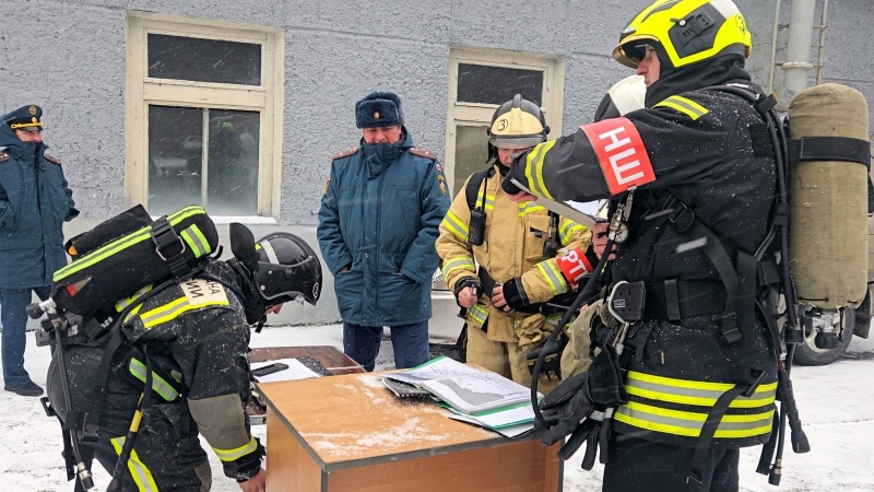 На железной дороге проведены            пожарно-тактические учения