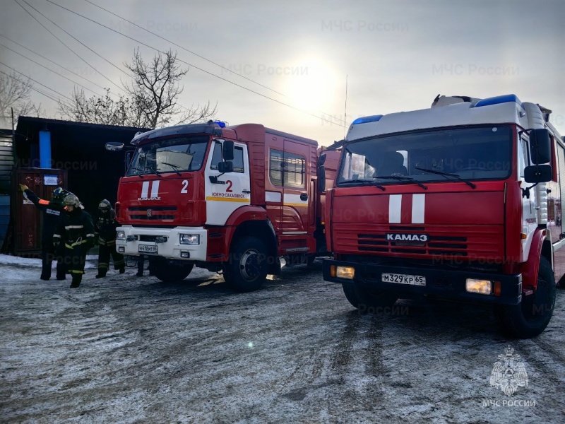 Пожарные ликвидировали возгорание в Южно-Сахалинске